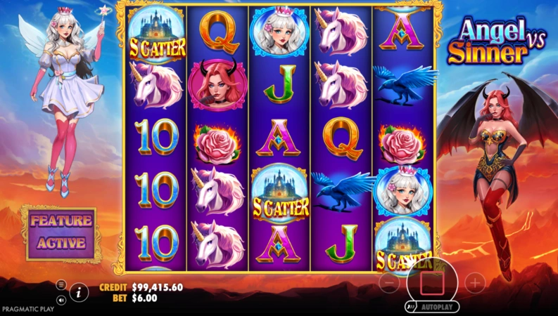 Angel vs Sinner Slot Scatterları